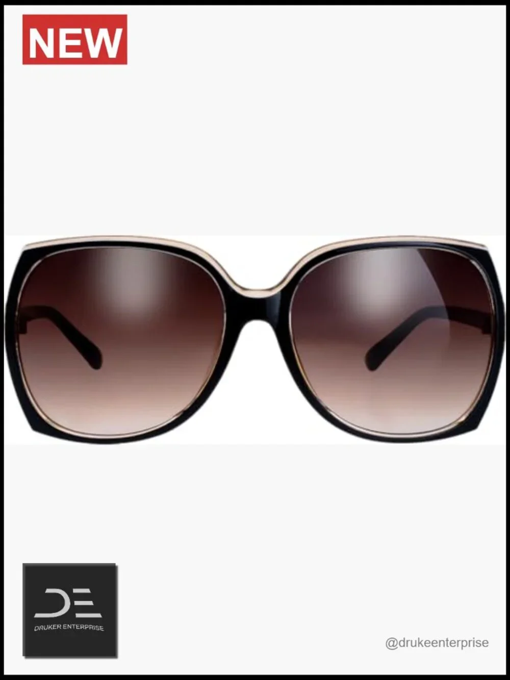 Oversized Square Cat Eye Butterfly Hybrid Fashion Sunglasses with UV400